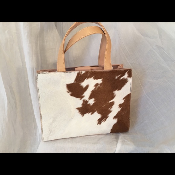 cow fur bag